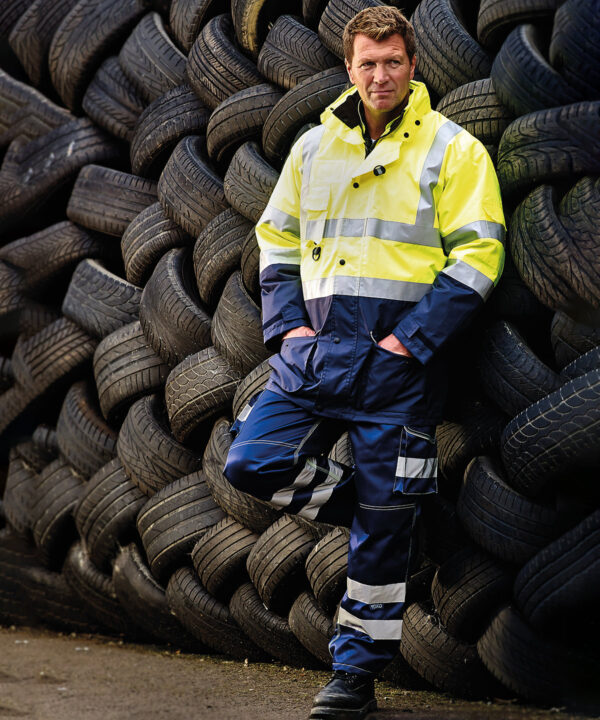 Yoko Hivis cargo Trousers 2 Yoko Hi-Vis Polycotton Cargo Trousers with Kneepad Pockets - Image 1