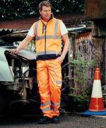 Yoko Hi-Vis Polycotton Cargo Trousers with Kneepad Pockets - Image 3