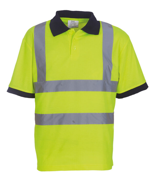 Yoko hivis Polo 2 Yoko Hi-vis Short Sleeve Polo - Image 1