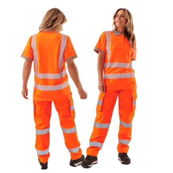 Ladies Hi Vis Savannah Birds Eye Polo - Image 8