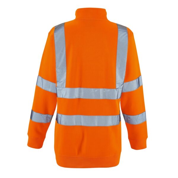 Ladies Hi Vis Eshaal Zipped Sweatshirt - Image 8