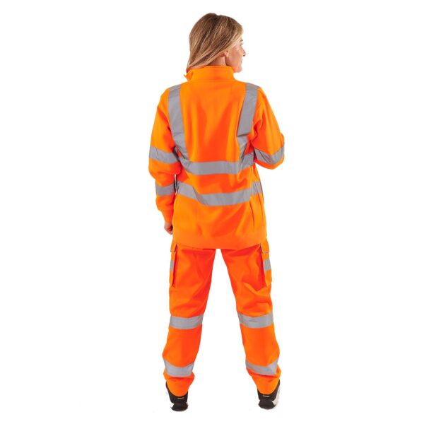 Ladies Hi Vis Eshaal Zipped Sweatshirt - Image 6