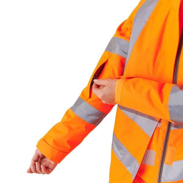 Ladies Hi Vis Kamela Padded Jacket - Image 13