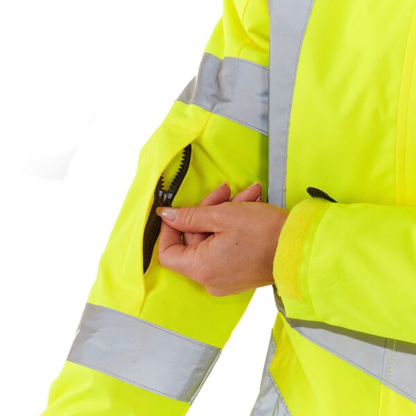 Ladies Hi Vis Kamela Padded Jacket - Image 7